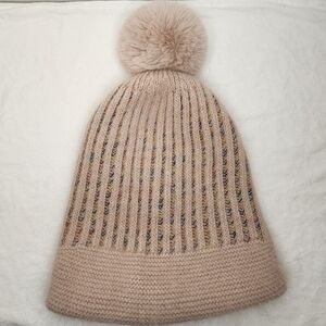 Pink Rainbow Stripe Knit Toque
